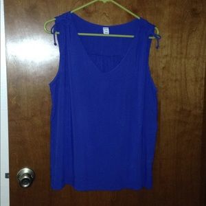 Royal blue v-neck top